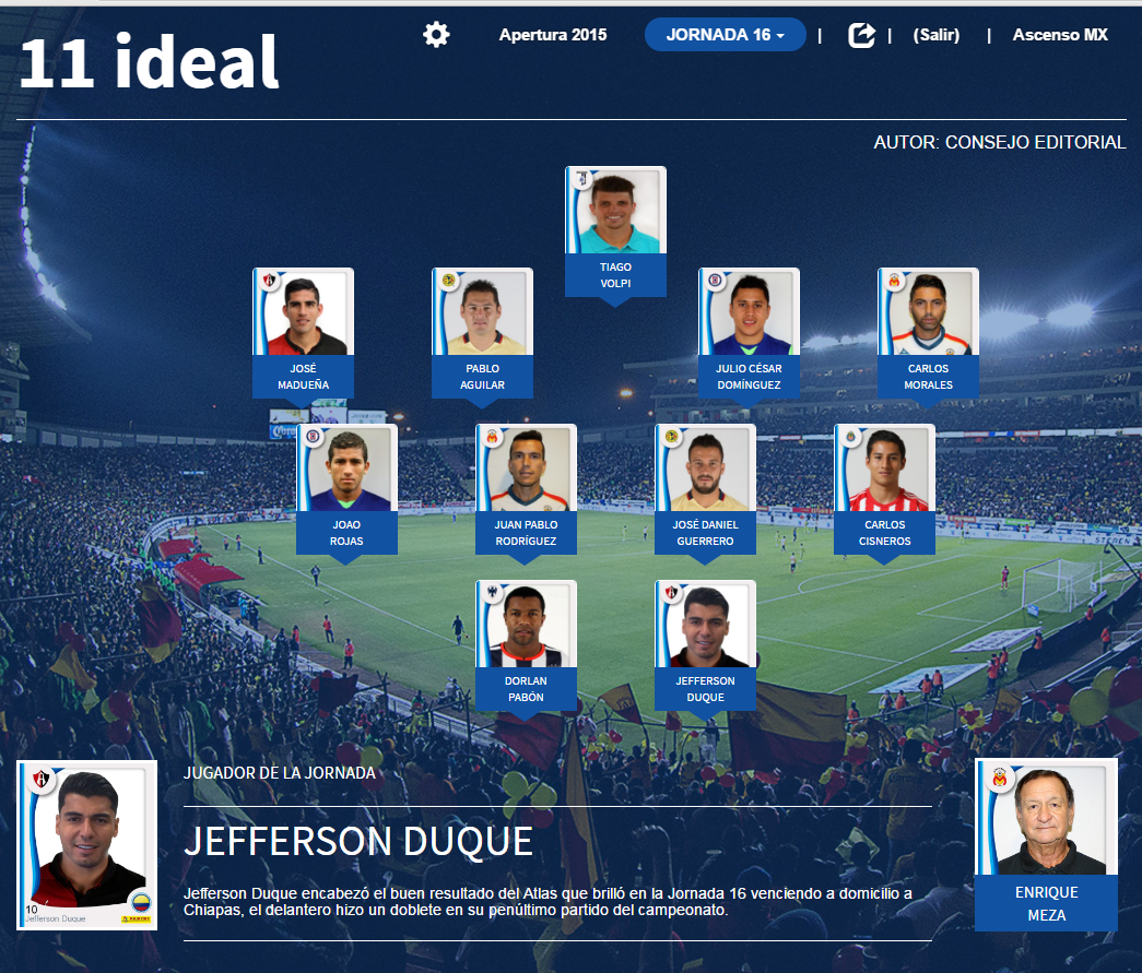 El 11 ideal de la jornada 16, checa el detalle