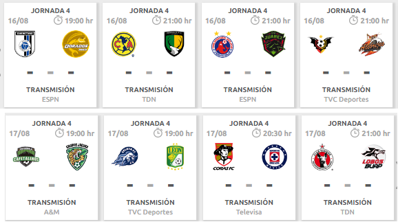 Lista la jornada 4 de la CopaMx, checa los horarios de juego